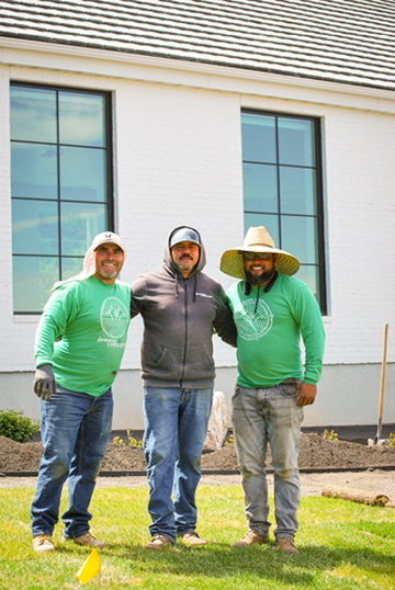 Simplified Landscaping crew on a project