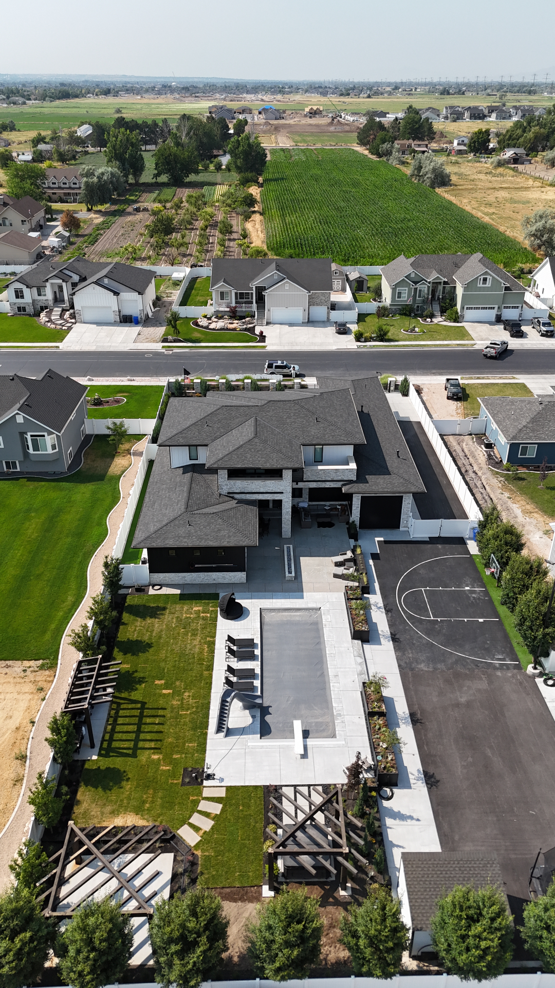 Residential estate aerial